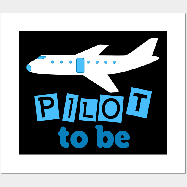 Pilot children gift | pilots plane flying child Wall Art by DesignatedDesigner